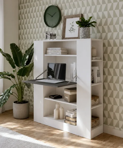Mueble de madera multifunción para espacios pequeños